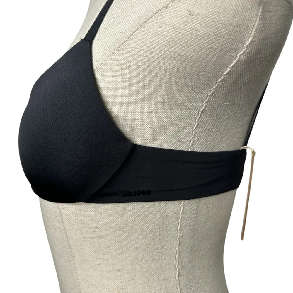Skims Kim Kardashian Wireless Form Push Up Plunge Bra in Onyx Black 34C - Picture 5 of 12